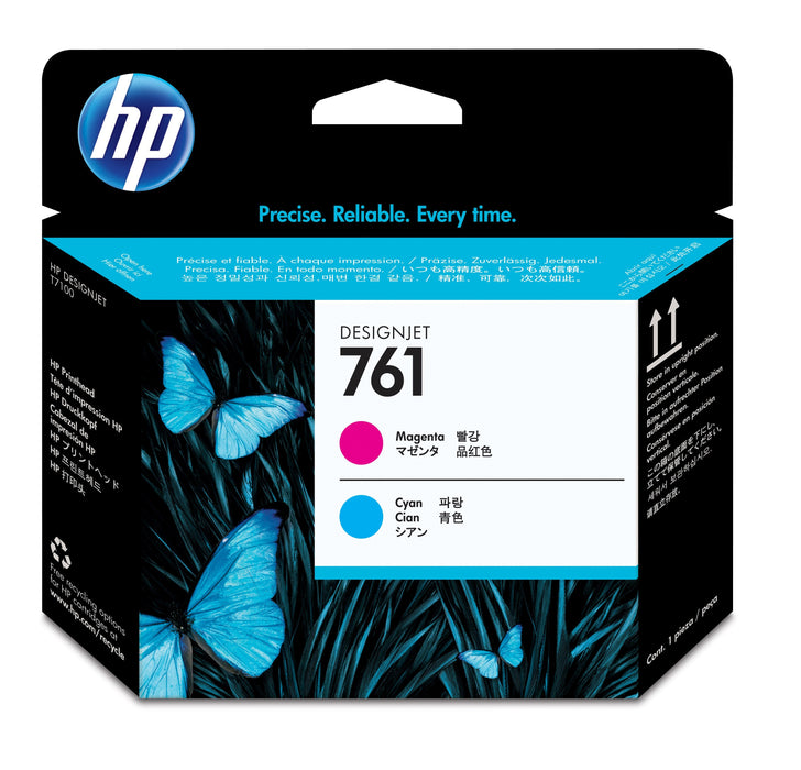 EAN 0885631448212 - HP 761 Magenta/Cyan DesignJet Printhead cabeza de impresora Inyección de tinta imagen 1