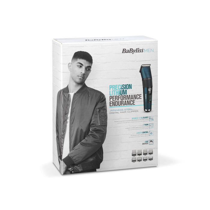 EAN 3030050153262 - BaByliss Japanese Steel Digital Hair Clipper Negro, Verde azulado 45 Ión de litio imagen 11