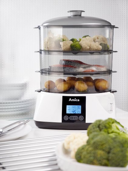 EAN 5906006900731 - Amica PT 3011 vaporizador 3 cesta(s) Encimera 900 W Blanco imagen 2