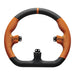 EAN 1230000121774 - Asetek Closed D Orange Leather Rim Volante de carreras imagen 2