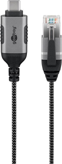 EAN 4040849744051 - Goobay 74405 cambiador de género para cable USB 3.1 type A RJ45 Negro, Plata imagen 1