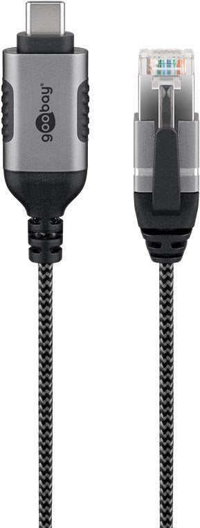 EAN 4040849744051 - Goobay 74405 cambiador de género para cable USB 3.1 type A RJ45 Negro, Plata imagen 1