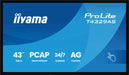 EAN 4948570125579 - iiyama T4329AS-B1AG pantalla para PC 108 cm (42.5") 3840 x 2160 Pixeles 4K Ultra HD LED Pantalla táctil N imagen 2