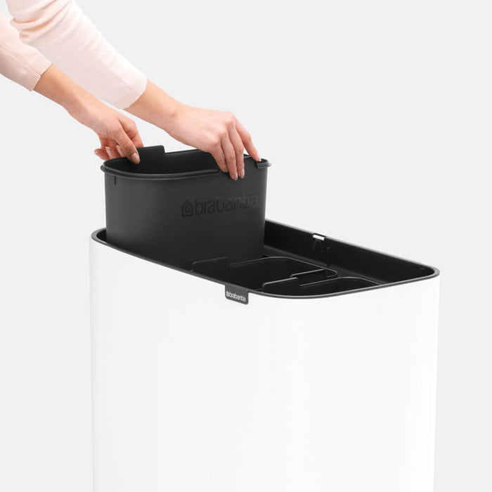 EAN 8710755313523 - Brabantia 313523 papelera 33 L Rectangular Acero inoxidable Negro, Blanco imagen 9