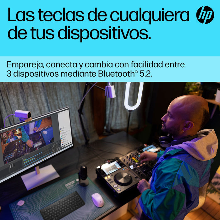 EAN 0196548515783 - HP 350 BLK Compact Multi-Device Keyboard teclado Hogar Negro imagen 7