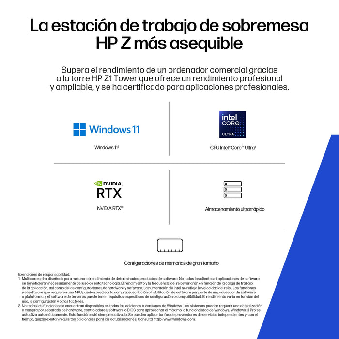 EAN 0199764193094 - HP Z1 Tower G1i Desktop PC Wolf Pro Security Edition Intel Core Ultra 7 265 32 GB DDR5-SDRAM 1 TB SSD NVI imagen 10