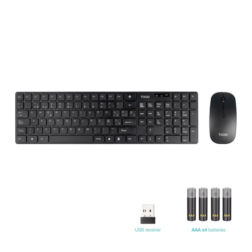 EAN 8433281017597 - TooQ TQKMW-3102-B teclado Ratón incluido Universal RF inalámbrico imagen 2