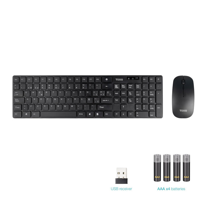 EAN 8433281017597 - TooQ TQKMW-3102-B teclado Ratón incluido Universal RF inalámbrico imagen 2