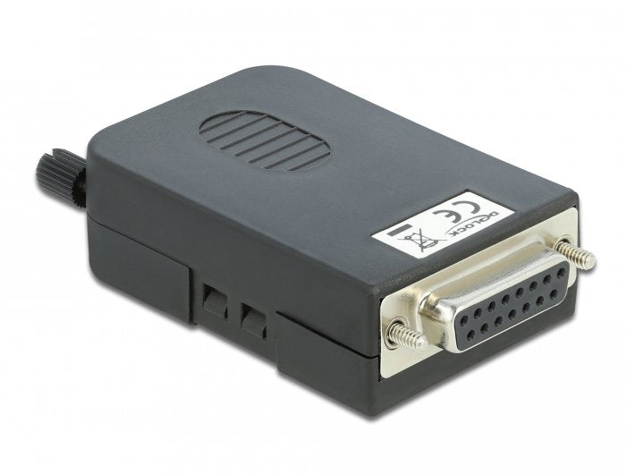 EAN 4043619665679 - DeLOCK 66567 cambiador de género para cable serial Sub-D15 16 pin terminal block Negro imagen 3