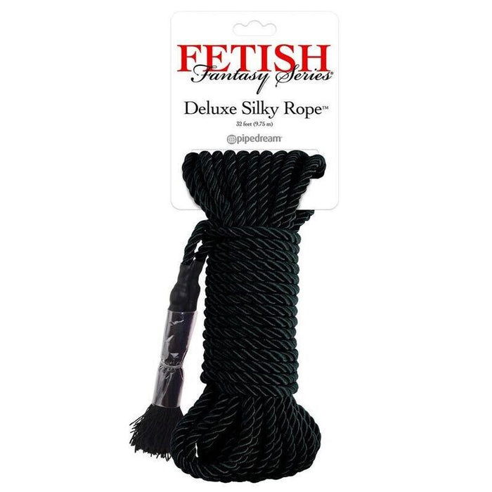 Fetish Fantasy Series - Cuerda De Seda Deluxe Negra 9,75 M