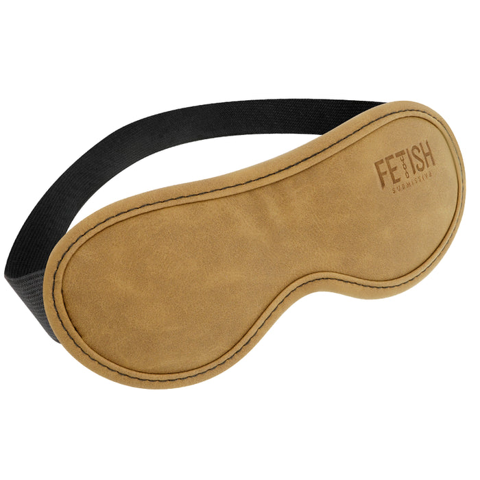 Fetish Submissive Origen - Antifaz Cuero Vegano Con Forro De Neopreno