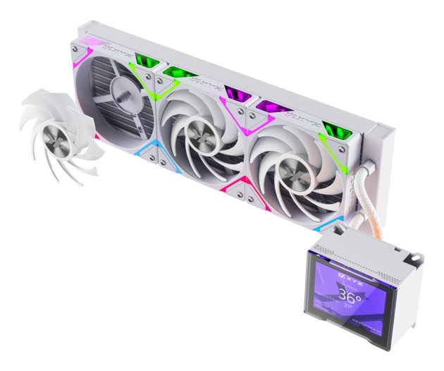 EAN 6978262010508 - XYZ HYDROVIEW AIO 360 Procesador Sistema de refrigeración líquida todo en uno 12 cm Blanco 1 pieza(s) imagen 3