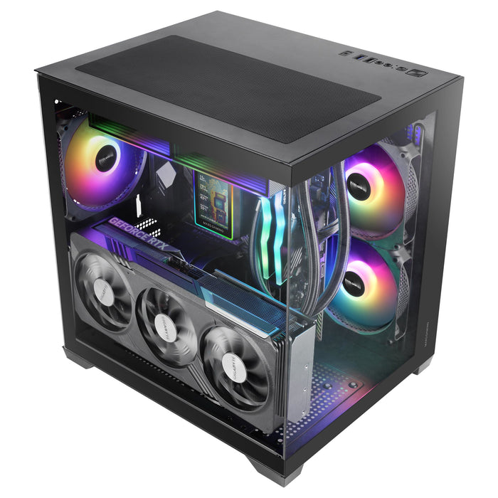 EAN 8435693114437 - Mars Gaming MCVIEW3 carcasa de ordenador Mini Tower Negro imagen 3