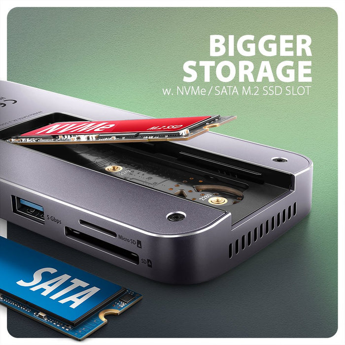 EAN 8595247907783 - Axagon HMC-12GM2 base para portátil y replicador de puertos Alámbrico USB 3.2 Gen 2 (3.1 Gen 2) Type-C Gr imagen 4