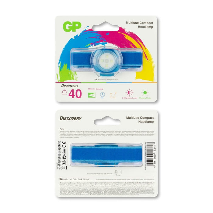 EAN 4891199183447 - GP Lighting CH31 Azul Linterna con cinta para cabeza LED imagen 2
