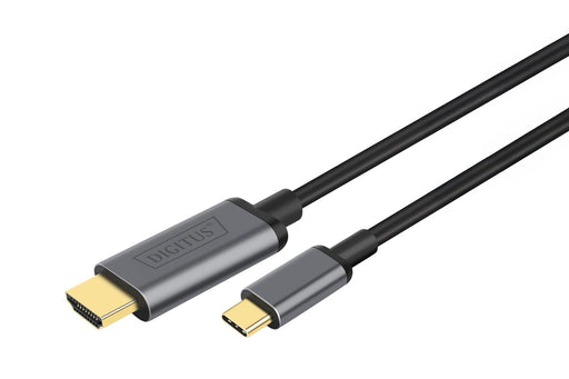 EAN 4016032465072 - Digitus DA-70821 adaptador de cable de vídeo 1,8 m USB Tipo C HDMI tipo A (Estándar) Gris imagen 1