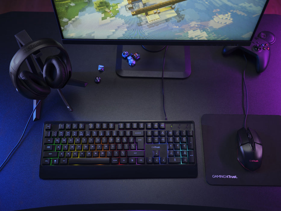 EAN 8713439251555 - Trust GXT 792 QUADROX teclado Ratón incluido Juego USB QWERTY Inglés de EE. UU. Negro imagen 8