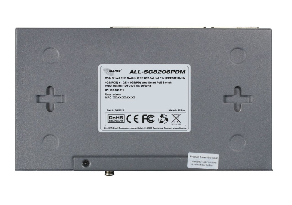 EAN 4038816212818 - ALLNET 212816 Gestionado Gigabit Ethernet (10/100/1000) Energía sobre Ethernet (PoE) Montaje en pared/esc imagen 3