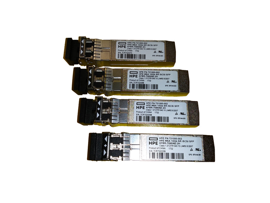 EAN 0190017186375 - HPE MSA 10Gb Short Range iSCSI SFP+ 4-pack Transceiver red modulo transceptor Fibra óptica 10000 Mbit/s S imagen 1