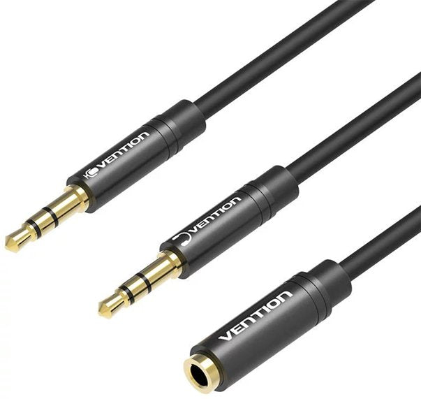 EAN 6922794736047 - Vention BBOBY cable de audio 2 x 3.5mm 3,5mm Negro imagen 1