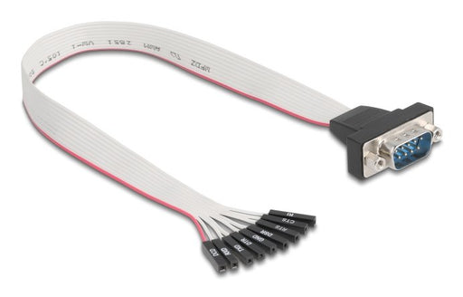 EAN 4043619908530 - DeLOCK 90853 cable de serie Negro, Gris 0,3 m RS-232 9 x 1-pin imagen 1