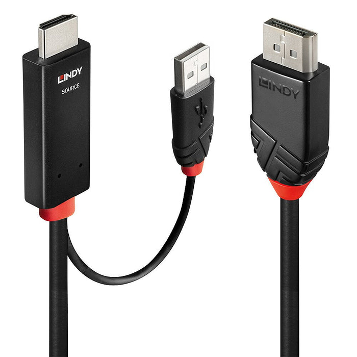 EAN 4002888414982 - Lindy 41498 adaptador de cable de vídeo 1 m HDMI + USB Type-A DisplayPort Negro imagen 1
