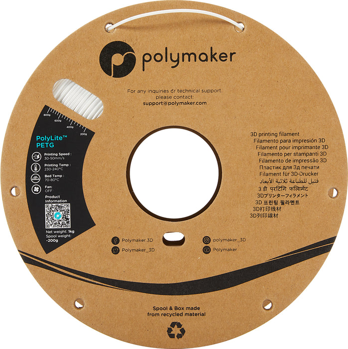 EAN 6938936710042 - Polymaker PB01002 material de impresión 3d Polietileno tereftalato glico (PETG) Blanco 1 kg imagen 3