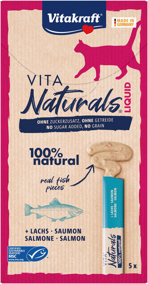 EAN 4008239589231 - Vitakraft Naturals Liquid Gato Snacks Salmón imagen 2
