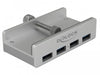 EAN 4043619640461 - DeLOCK 64046 hub de interfaz USB 3.2 Gen 1 (3.1 Gen 1) Type-A 5000 Mbit/s Plata imagen 1