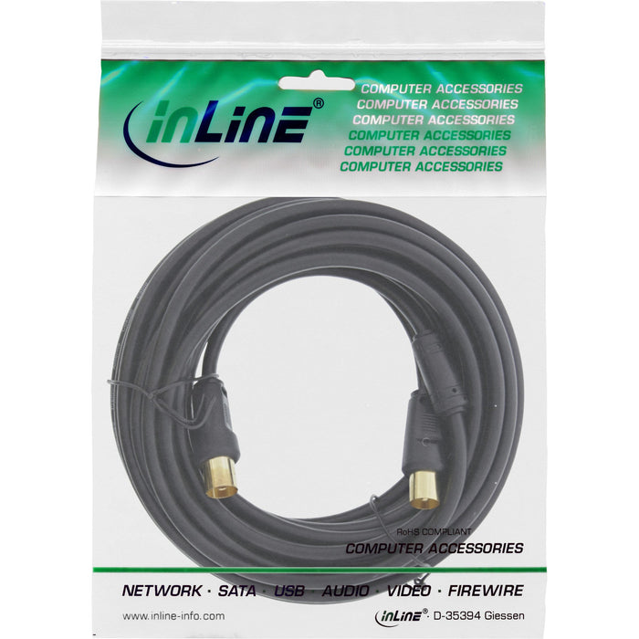 EAN 4043718129379 - InLine 69401P cable coaxial 1 m Tipo F Negro imagen 2