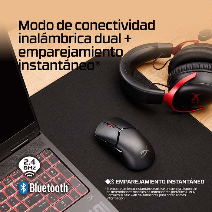 EAN 0198415001658 - HyperX Pulsefire Saga Pro Wireless Gaming Mouse ratón Juego Ambidextro RF Wireless + Bluetooth + USB Type imagen 3
