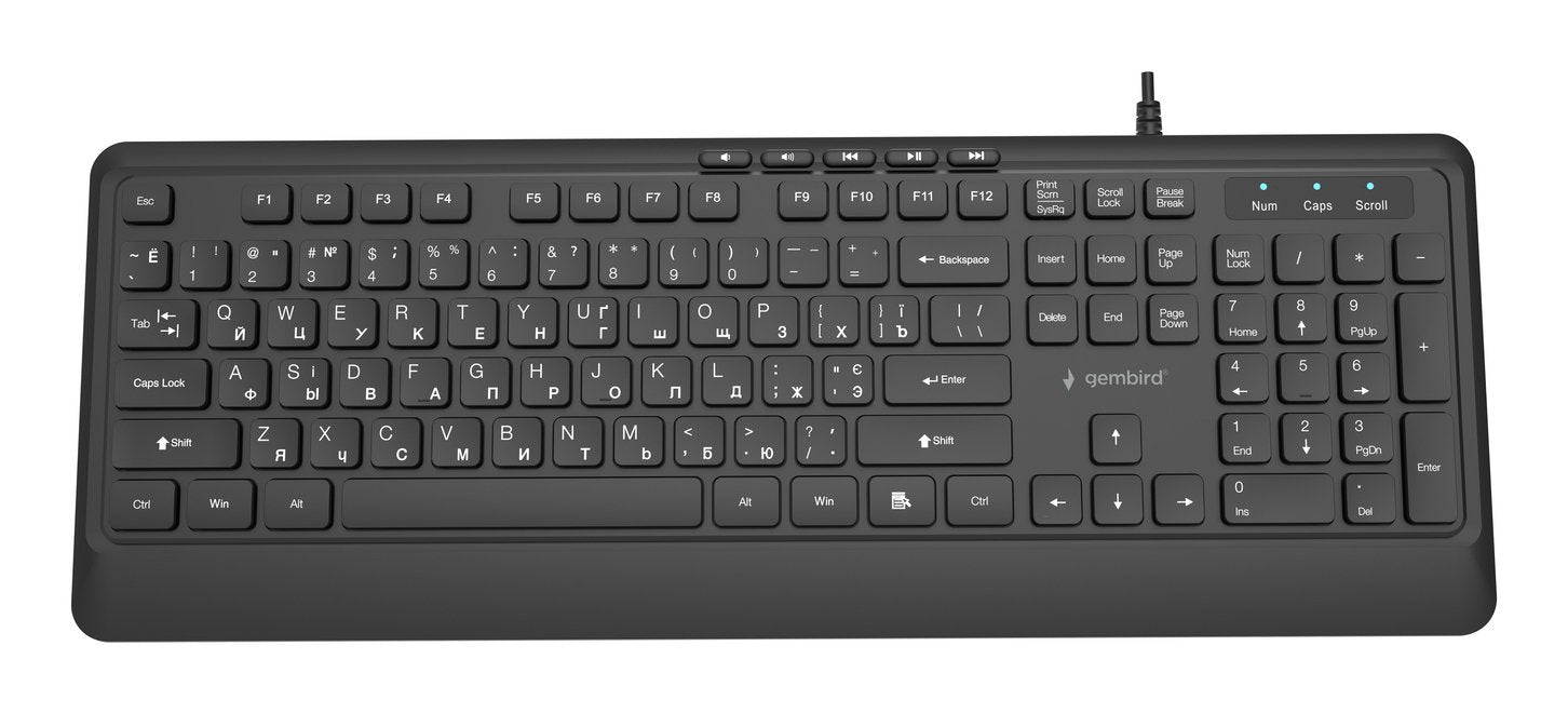 EAN 8716309137119 - Gembird KB-MCH-05-CYRL teclado Universal USB QWERTY Internacional de EE.UU., Ucranio, Ruso Negro imagen 1