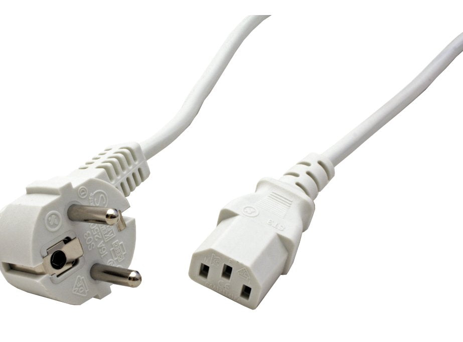 EAN 7630049613096 - VALUE 19.99.1016 cable de transmisión Blanco 0,6 m CEE7/7 IEC 320 imagen 2