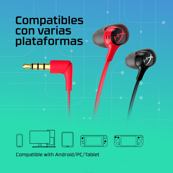 EAN 0196786923265 - HyperX Cloud Earbuds II BLK Gaming Earbuds with Mic Alámbrico Dentro de oído Juego imagen 4