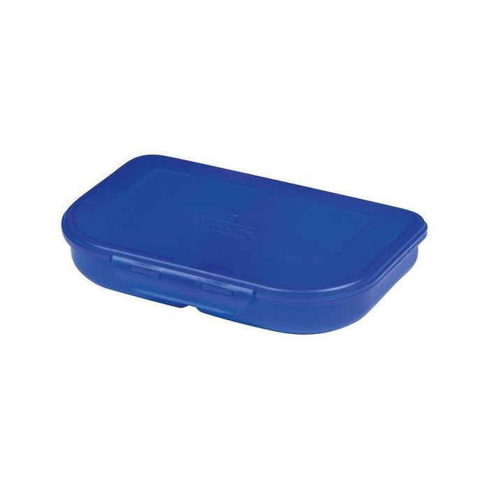 Fiambrera Herlitz Azul 23x15,5x4cm 2 Piezas. Cierre A Presión