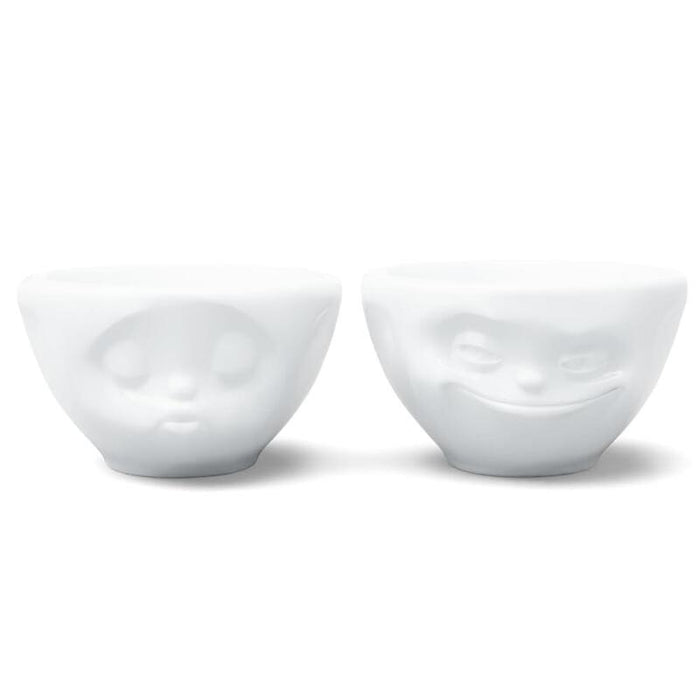 Fiftyeight Schälchen-Set 100ml Grinsend & Küssend Blanco