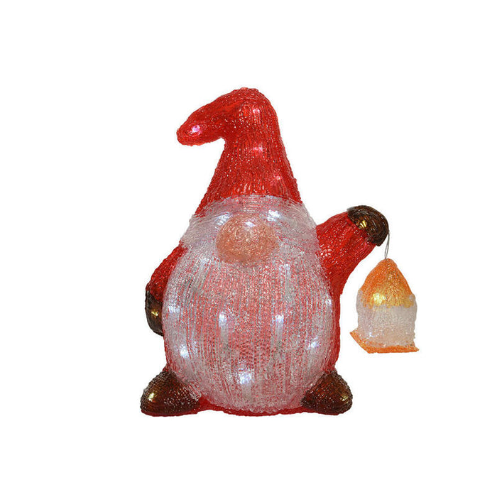 Figura Gnomo Led Acrilico Exterior 25x17x29cm
