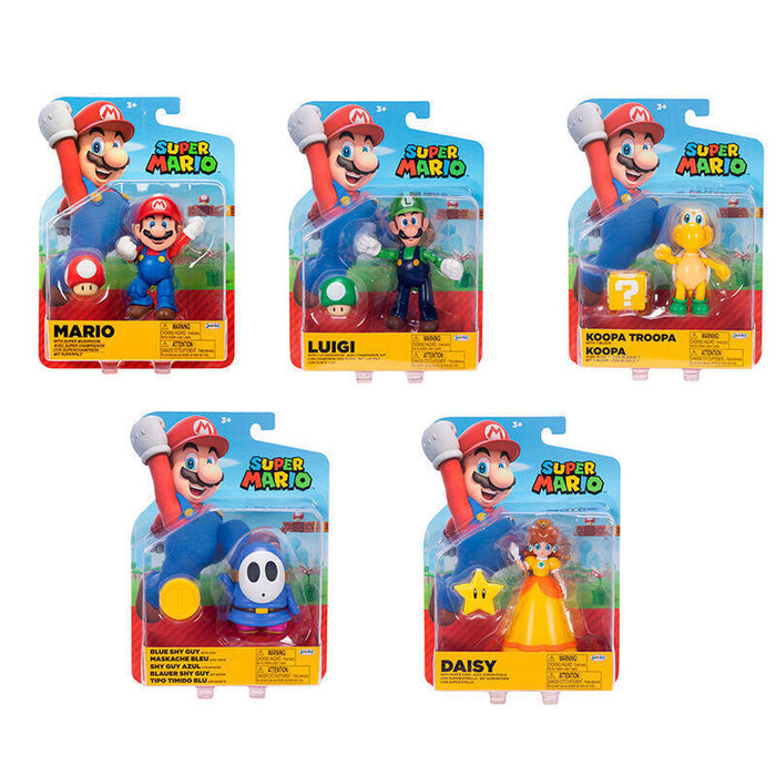 Figura  Pack De 6 Unidades Wave 41 Super Mario Bros 10cm Surtido