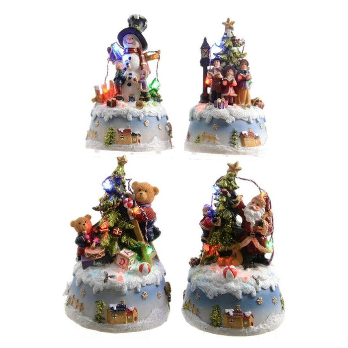 Figuras Navideñas Led 10x9x15,5cm 3xaa Modelos Surtidos