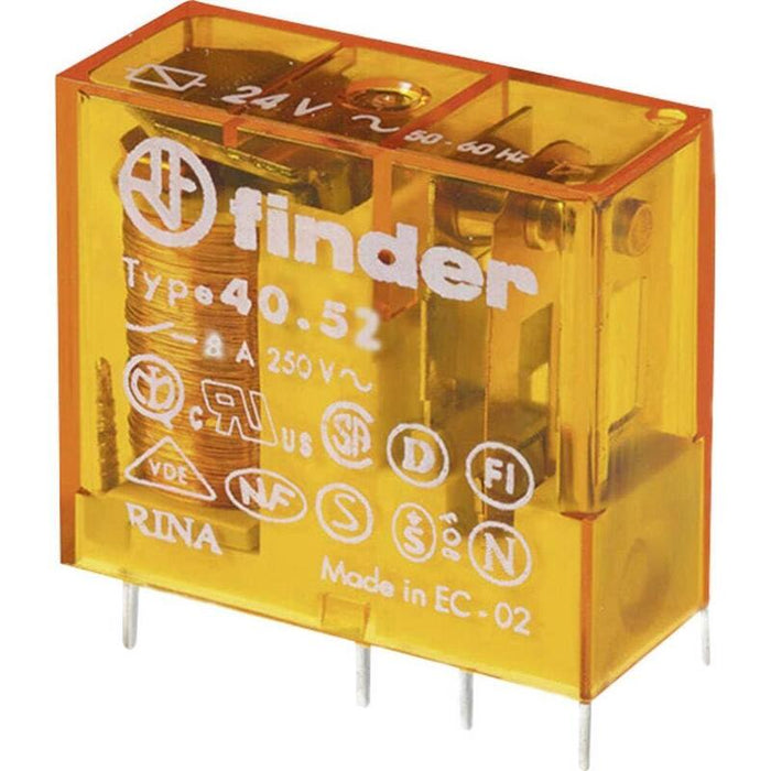 Finder Steck- Relé Para Circuito Impreso 40.52.8.024.0000 2w 8a 24vac