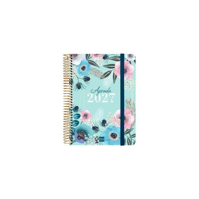 Finocam Agenda Espiral Cloe E10-155x212mm 1dp Tapa Dura Azul 2027