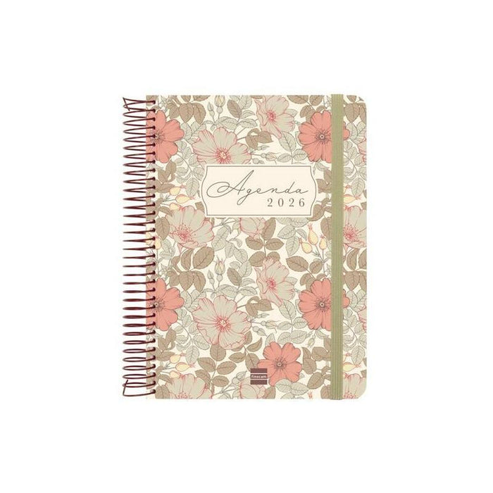 Finocam Agenda Espiral Cloe E10-155x212mm 1dp Tapa Dura Marrón 2026