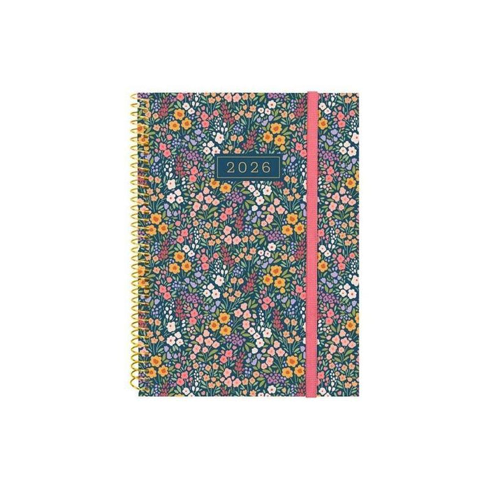 Finocam Agenda Espiral Design Collection E10-155x212mm Svh Tapa Pp Flora 2026