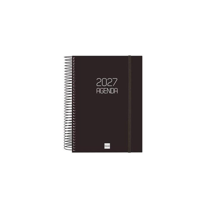 Finocam Agenda Espiral Opaque E10-155x212mm 1dp Tapa Pp Negro 2027