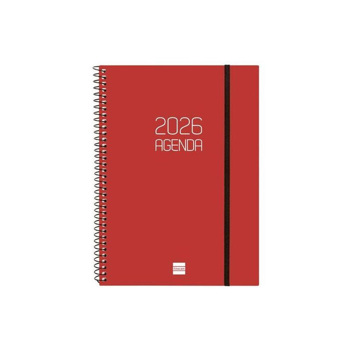 Finocam Agenda Espiral Opaque E10-155x212mm Svh Tapa Pp Burdeos 2026