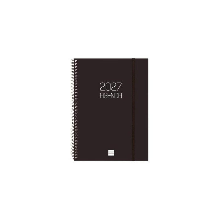 Finocam Agenda Espiral Opaque E10-155x212mm Svh Tapa Pp Negro 2027