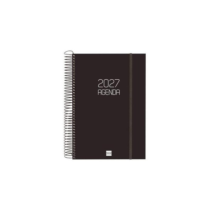 Finocam Agenda Espiral Opaque E11-165x242mm 1dp Tapa Pp Negro 2027