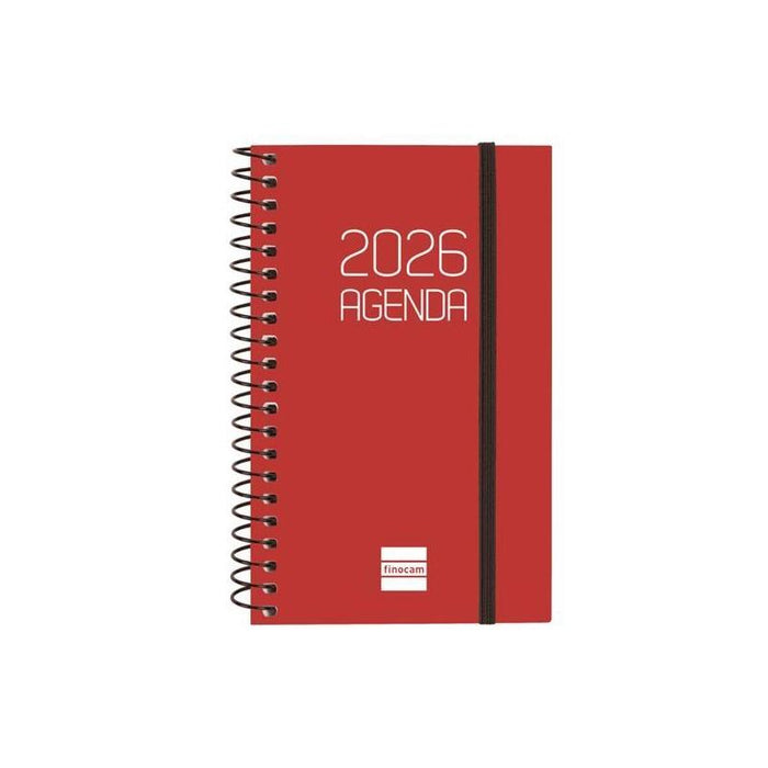 Finocam Agenda Espiral Opaque E3-79x127mm Svh Tapa Pp Burdeos 2026