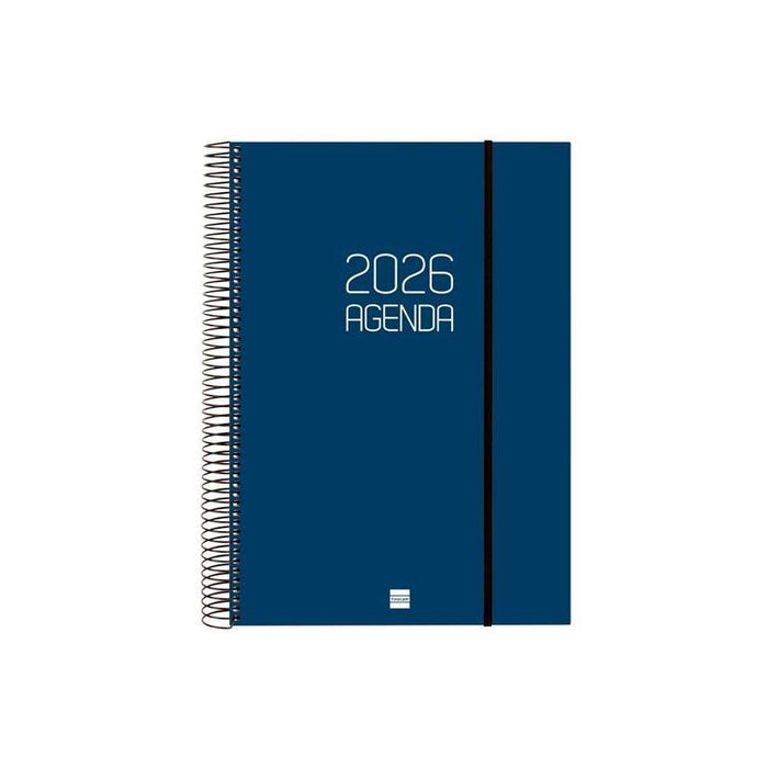 Finocam Agenda Espiral Opaque E40-210x297mm 1dp Tapa Pp Azul 2026