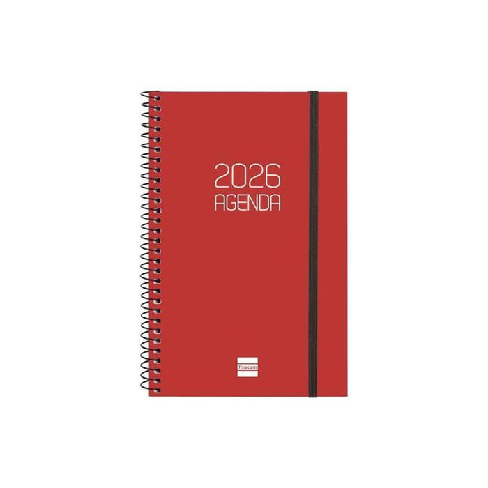 Finocam Agenda Espiral Opaque E5-117x181mm Svh Tapa Pp Burdeos 2026